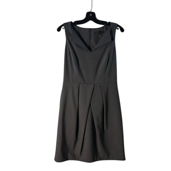 ANTONIO MELANI Dresses & Skirts - Antonio Melani Gray Sleeveless Sheath Dress With Pleated Skirt & Pockets Size 8